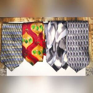 Jerry Garcia Ties Lot of 4 Psychedelic Art Grateful Dead Abstract Fish Menthe